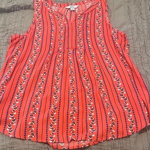 Croft & Barrow Coral Sleeveless Blouse